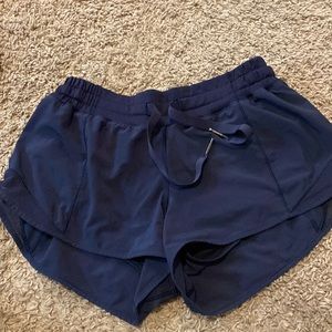 Lululemon Navy Blue Hotty Hot Low-Rise Lined Short 2.5"
